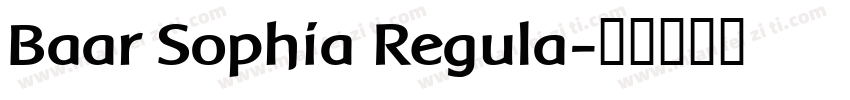 Baar Sophia Regula字体转换